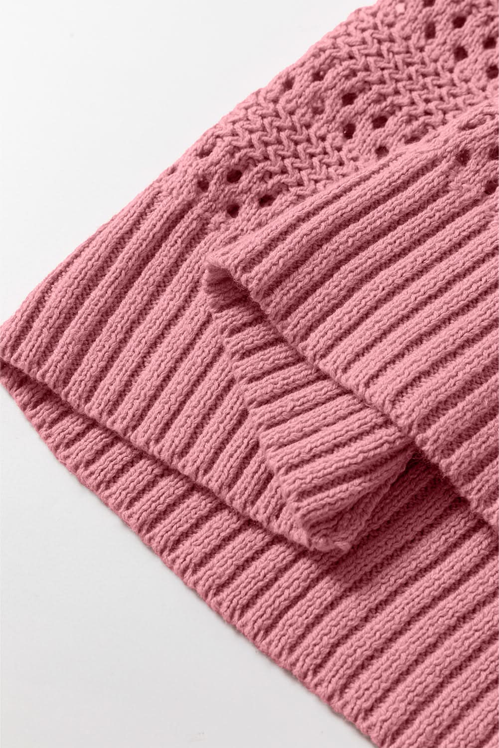 Peach blossom knit hoodie with raglan sleeves - Love Salve